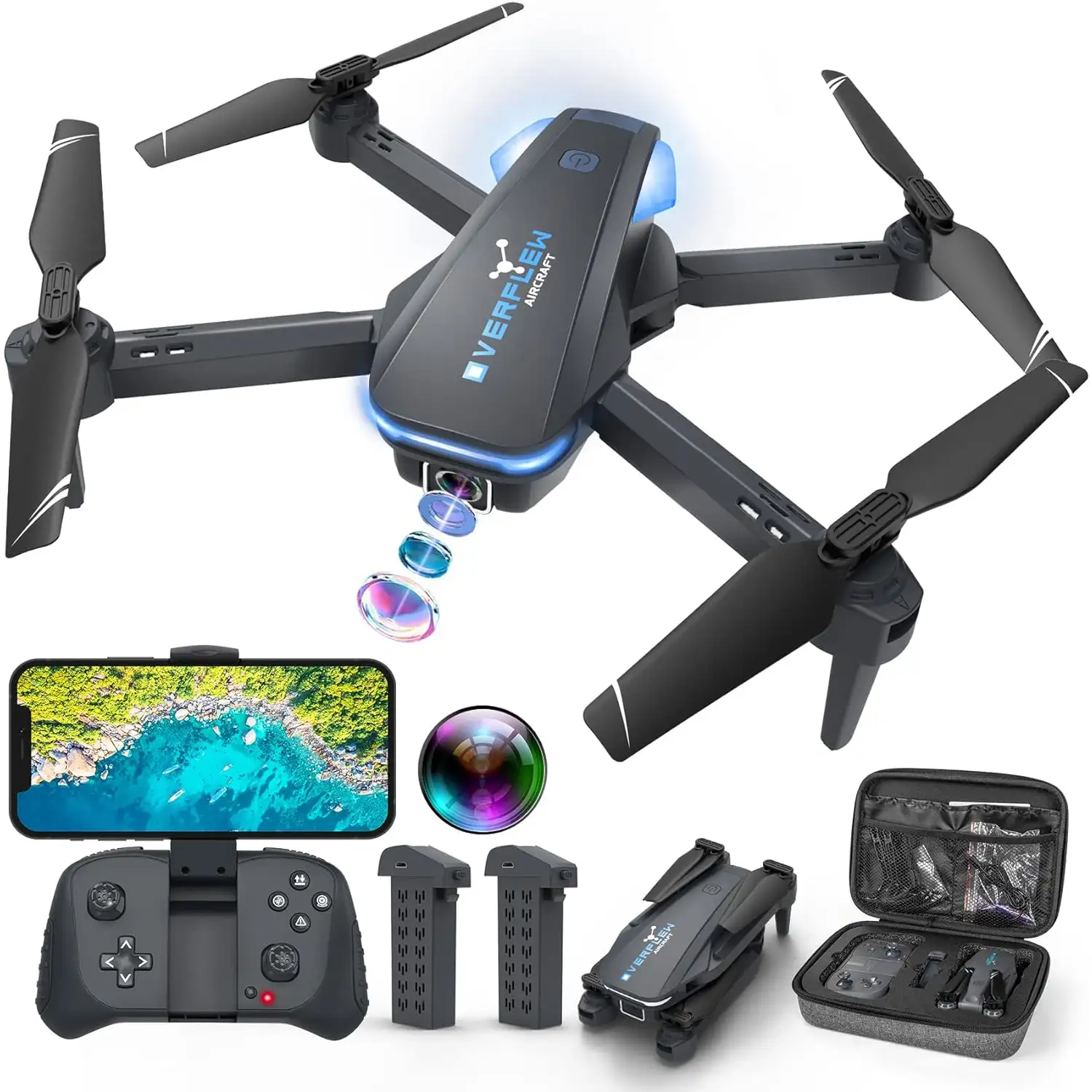 Hiturbo Drone with 1080P Camera for Beginners and Kids - 1